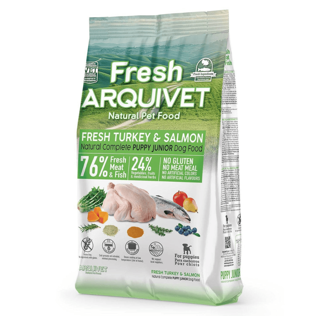 Arquivet Puppy - Fresh Salmon & Turkey - Semi Moist Cold Pressed Food