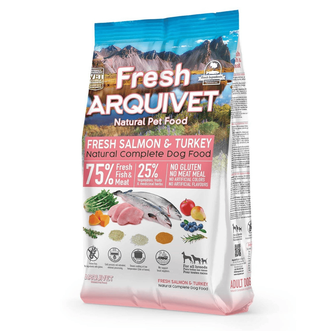 Arquivet Fresh Salmon & Turkey - Semi Moist Cold Pressed Dog Food