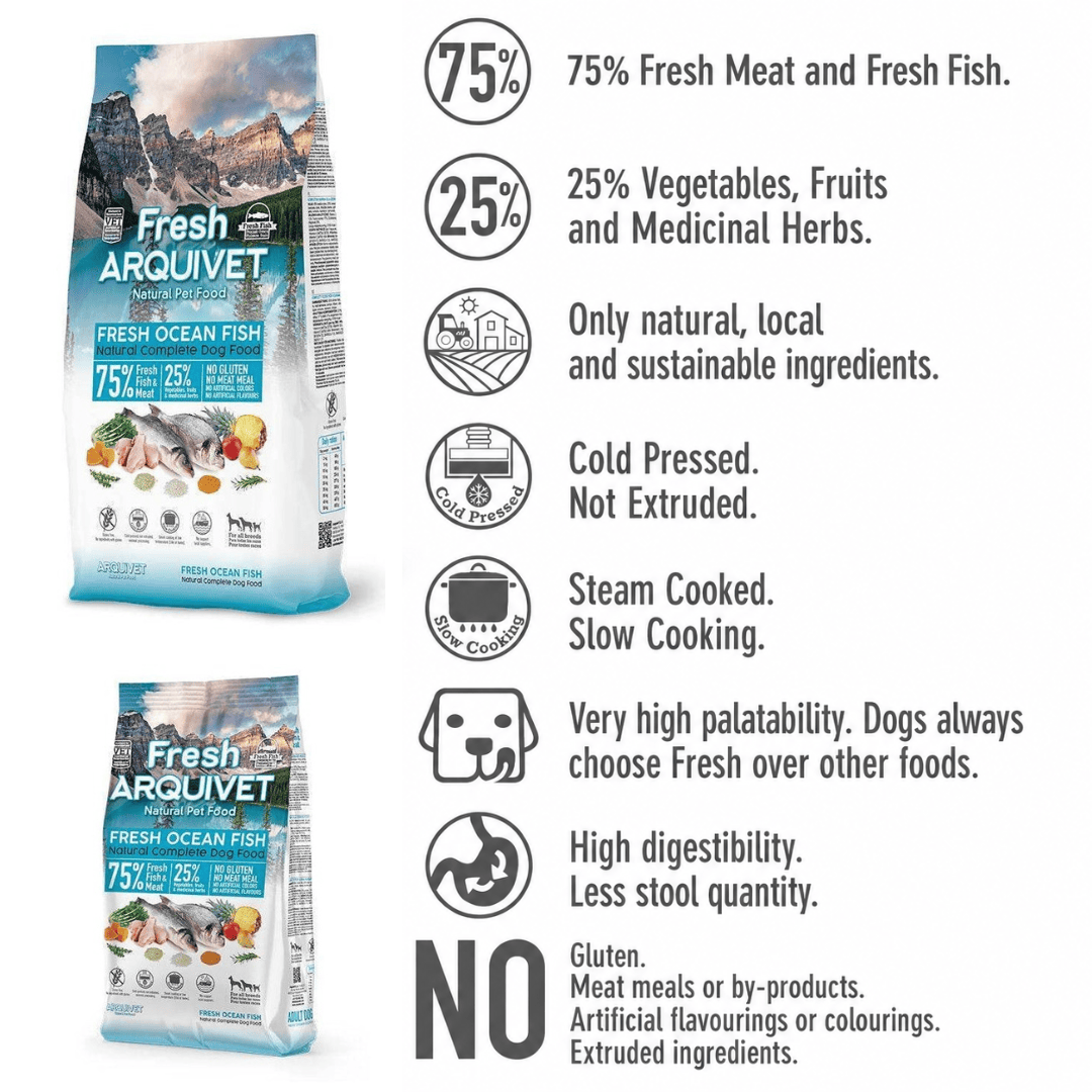 Arquivet Fresh Ocean Fish - Semi Moist Cold Pressed Dog Food