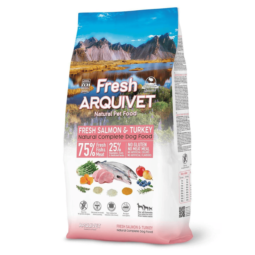 Arquivet Fresh Salmon & Turkey - Semi Moist Cold Pressed Dog Food