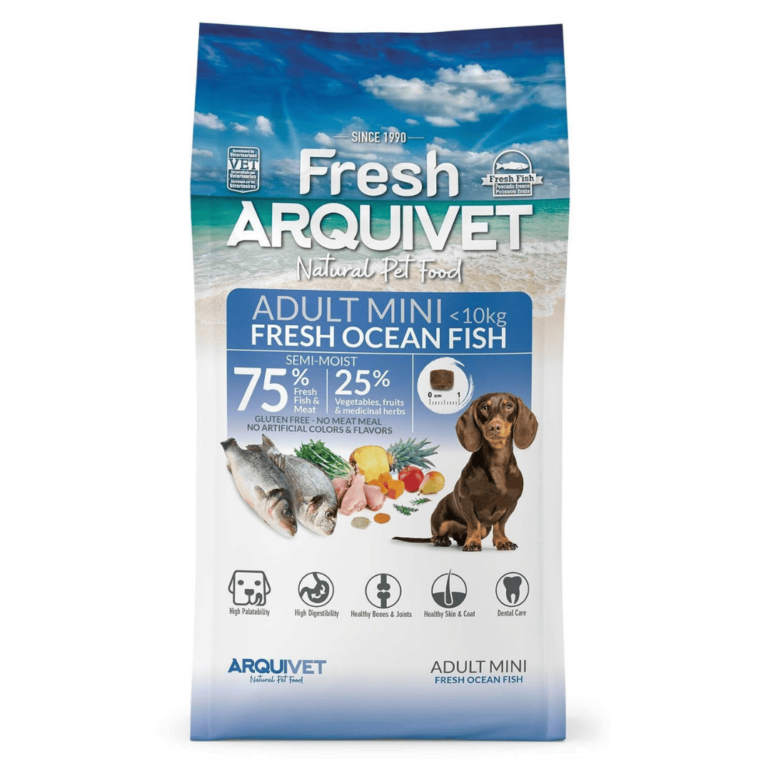 Arquivet Mini Adult - Fresh Ocean Fish - Semi Moist Cold Pressed Dog Food