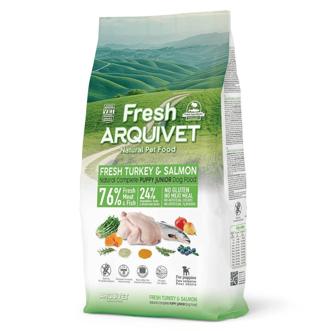 Arquivet Puppy - Fresh Salmon & Turkey - Semi Moist Cold Pressed Food