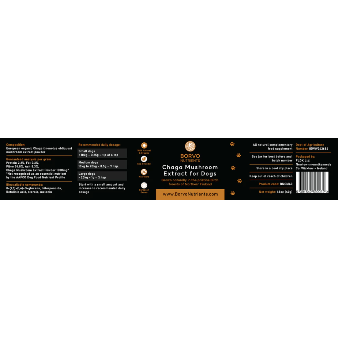Chaga Mushroom Extract for Dogs - Borvo Nutrients