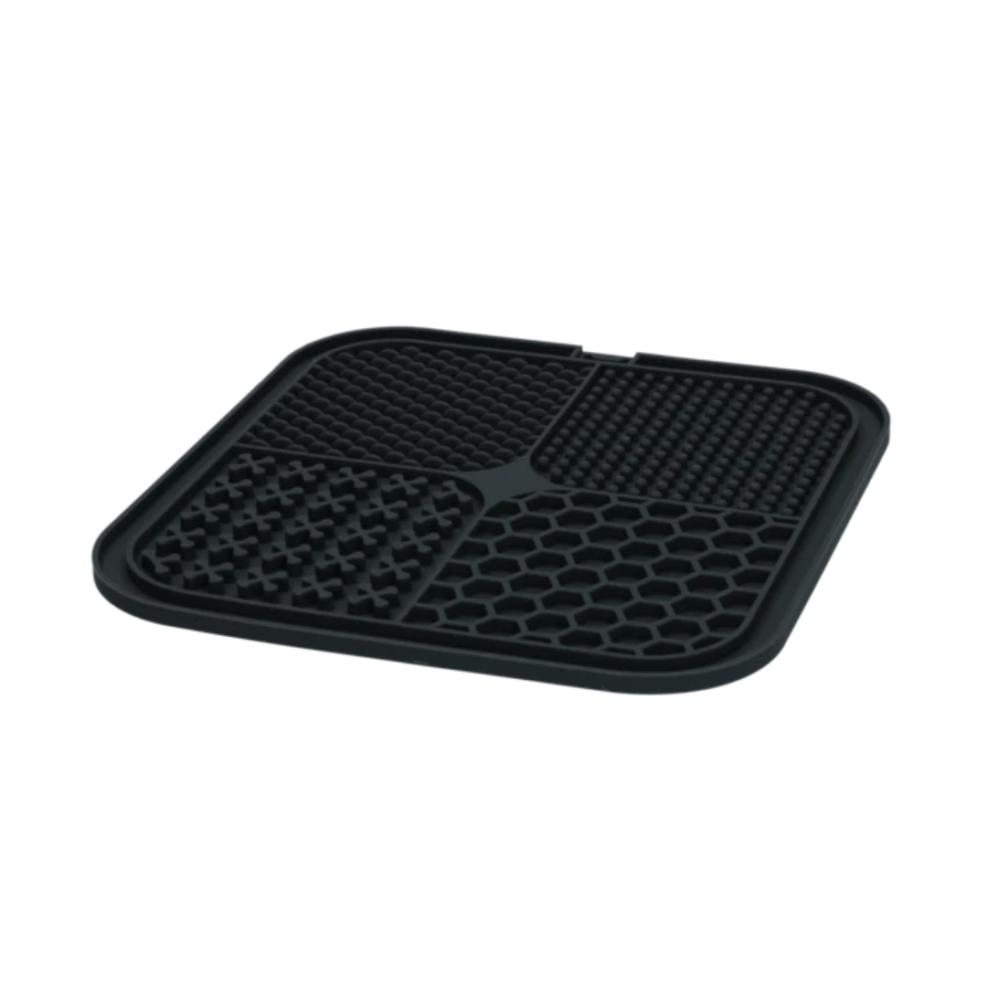 Side view of Eat Slow Live Longer Lick Mat Quad