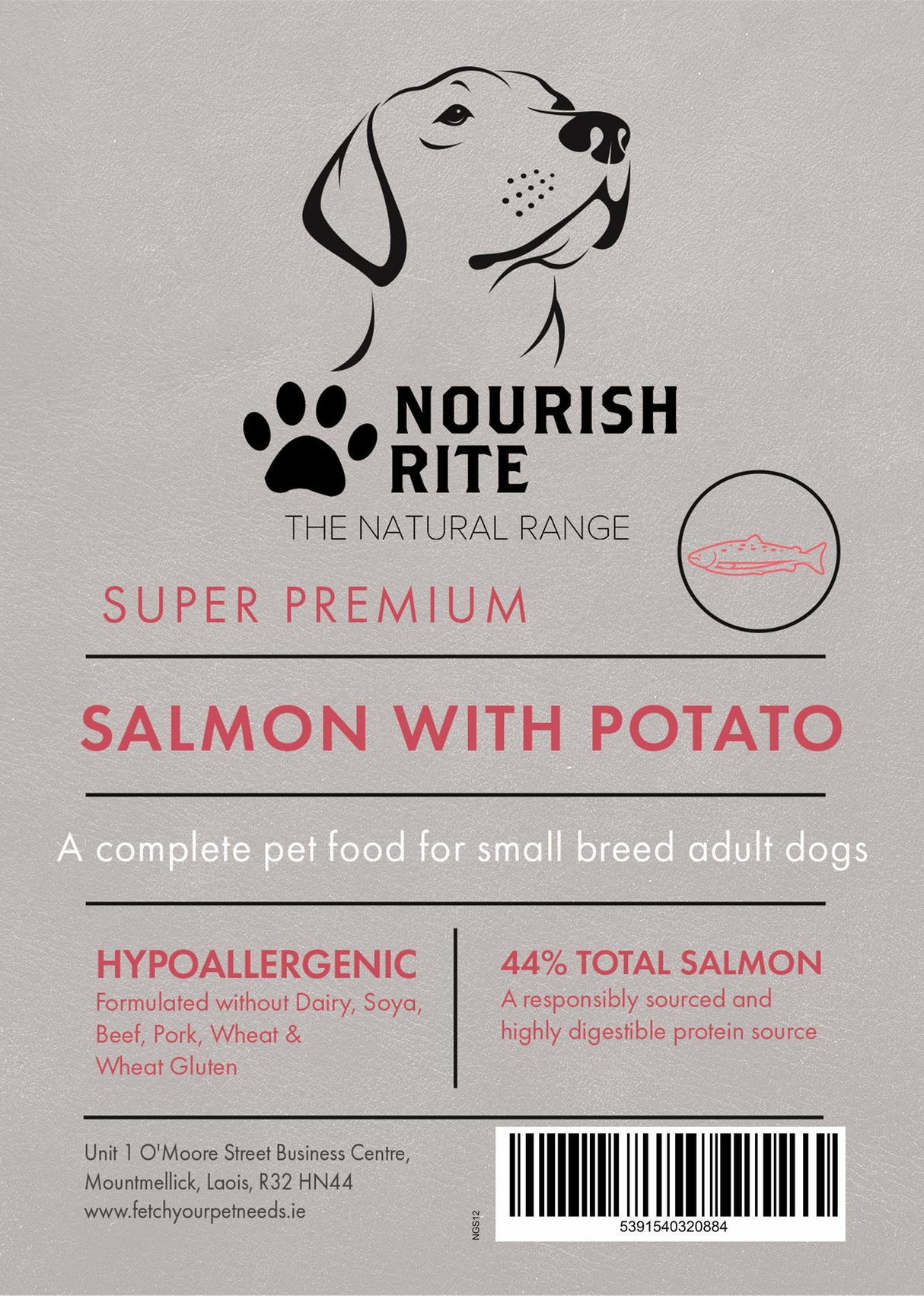Nourish Rite Premium Adult Small Breed Salmon and Potato