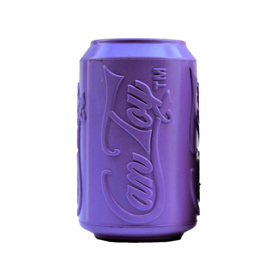 Sodapup Soda Can dog toy in large purple