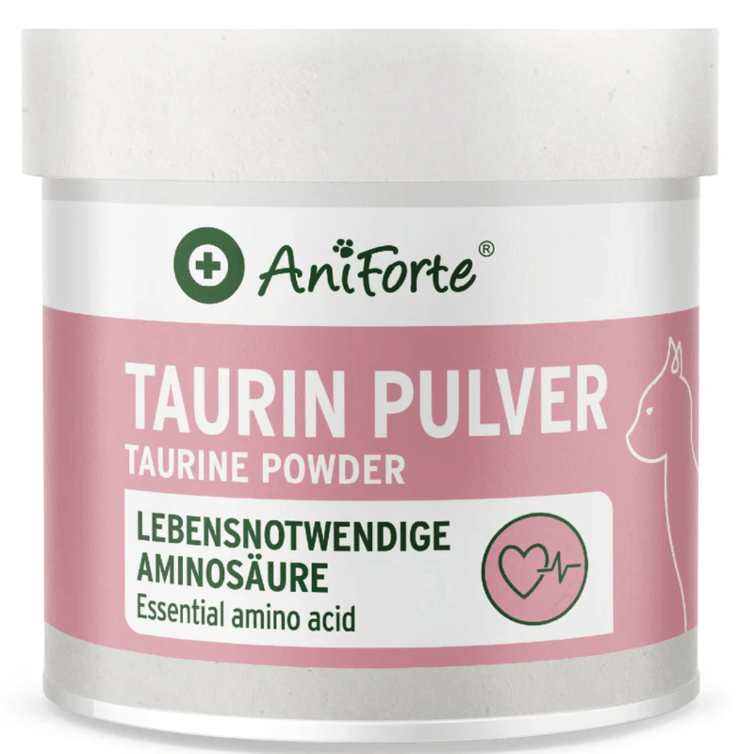 Aniforte Taurine Powder for Cats against a white background.