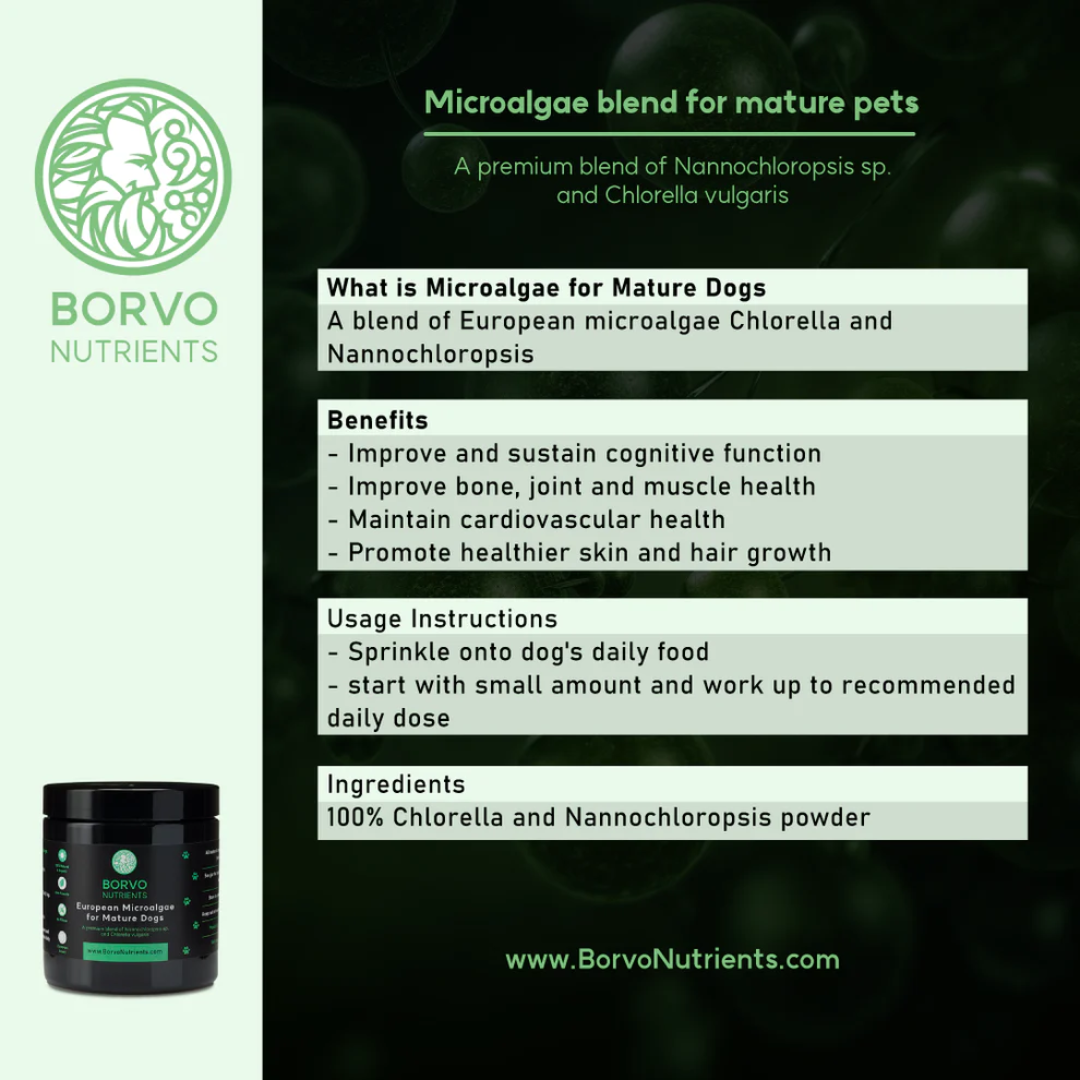 MicroAlgae for Mature Dogs - Borvo Nutrients