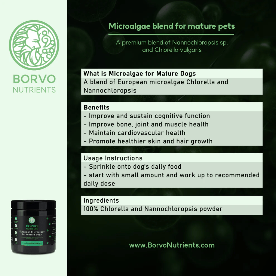 MicroAlgae for Mature Dogs - Borvo Nutrients