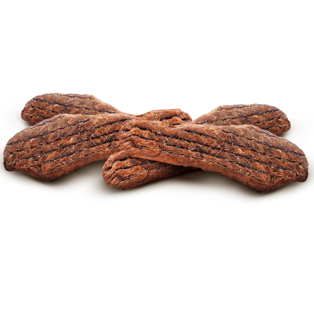 Carnilove Turkey with Venison jerky loose against a white background.