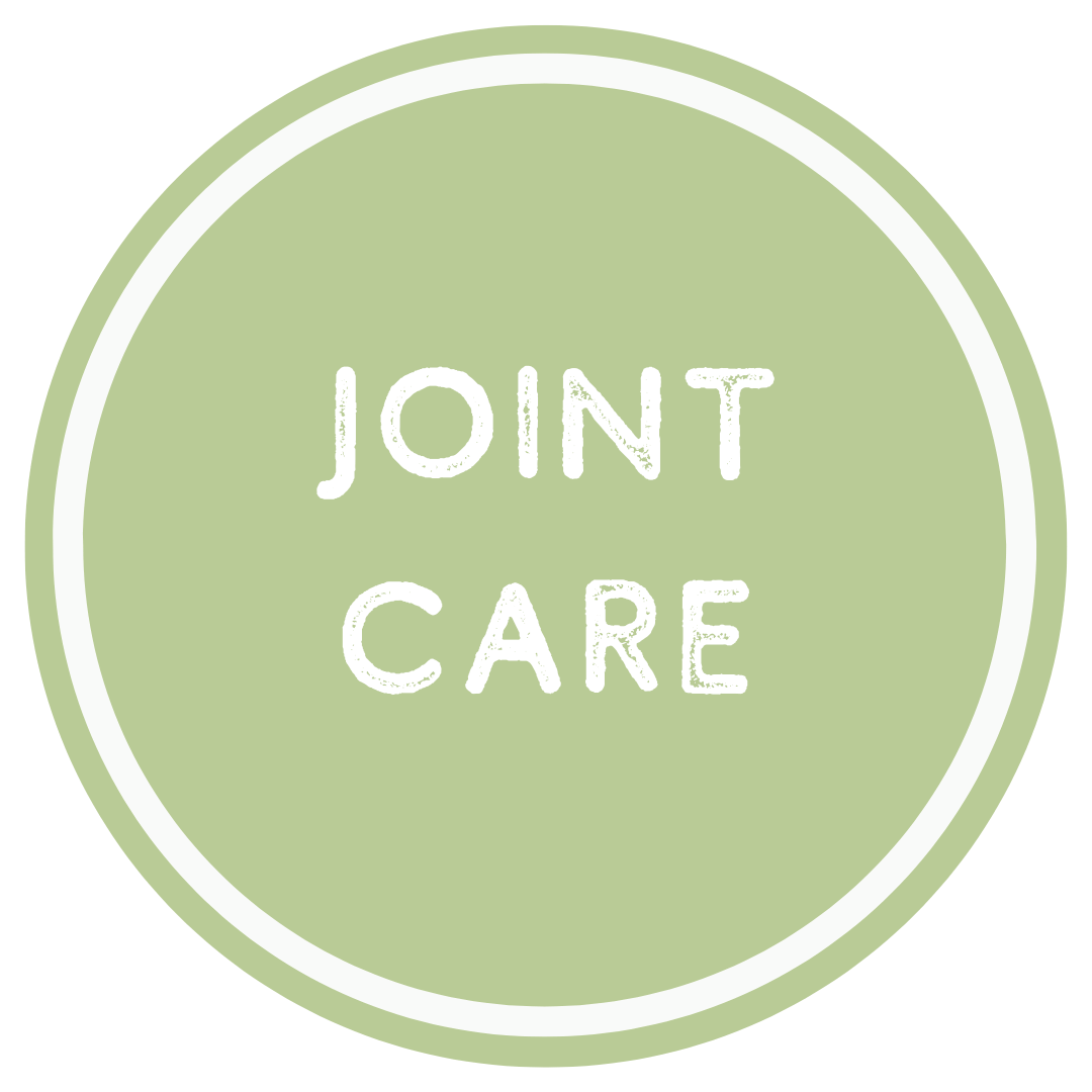 Green circle with 'JOINT CARE' text in the center