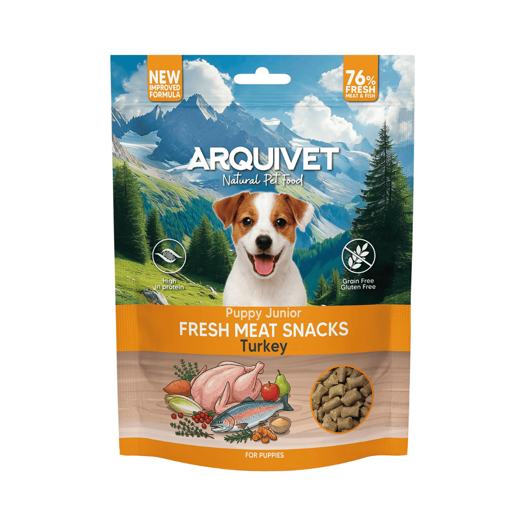 Arquivet Semi Moist Fresh Salmon & Turkey Puppy Snacks 300g