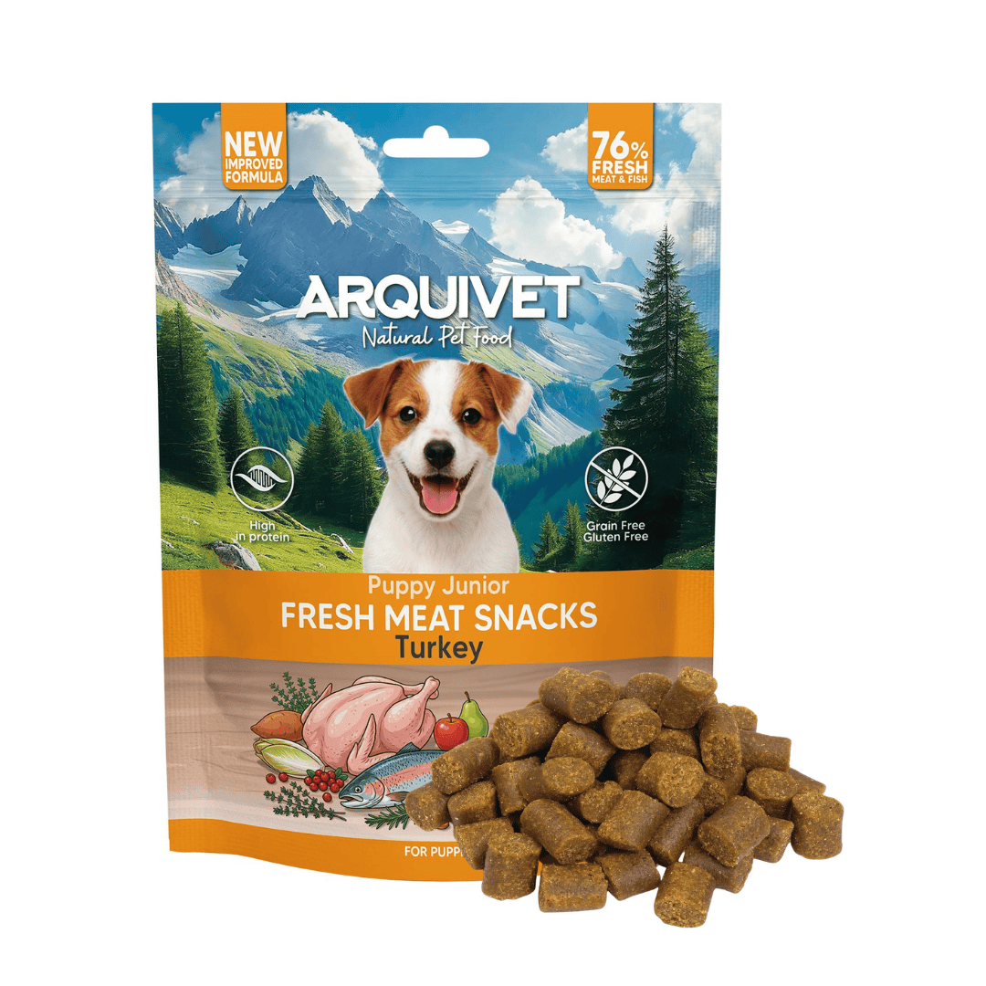 Arquivet Semi Moist Fresh Salmon & Turkey Puppy Snacks 300g