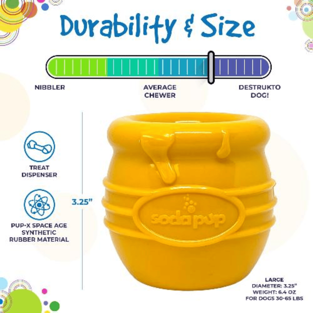 SodaPup Honey Pot Treat Enrichment Toy
