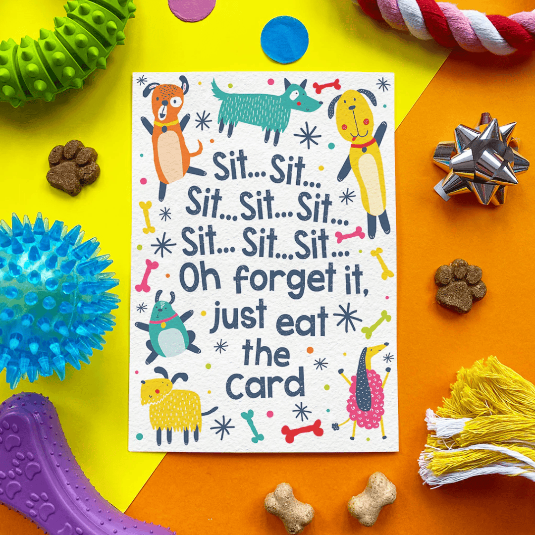 Scoff Paper Edible Cards for Dogs - Sit Sit