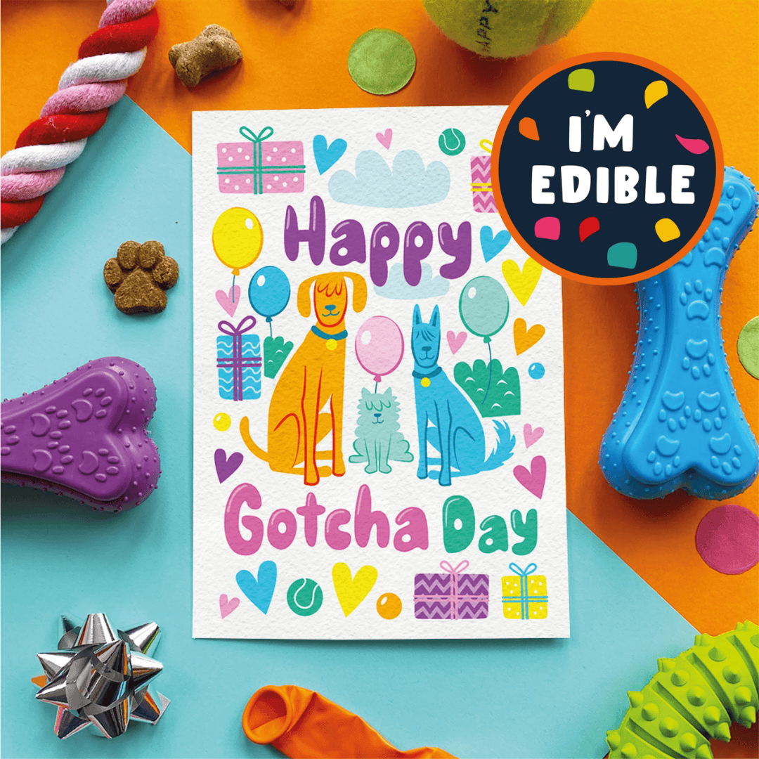 Scoff Paper Edible Cards for Dogs - Gotcha Day