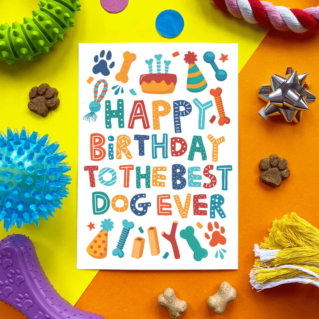 Scoff Paper Edible Cards for Dogs - Happy Birthday Best Dog Ever