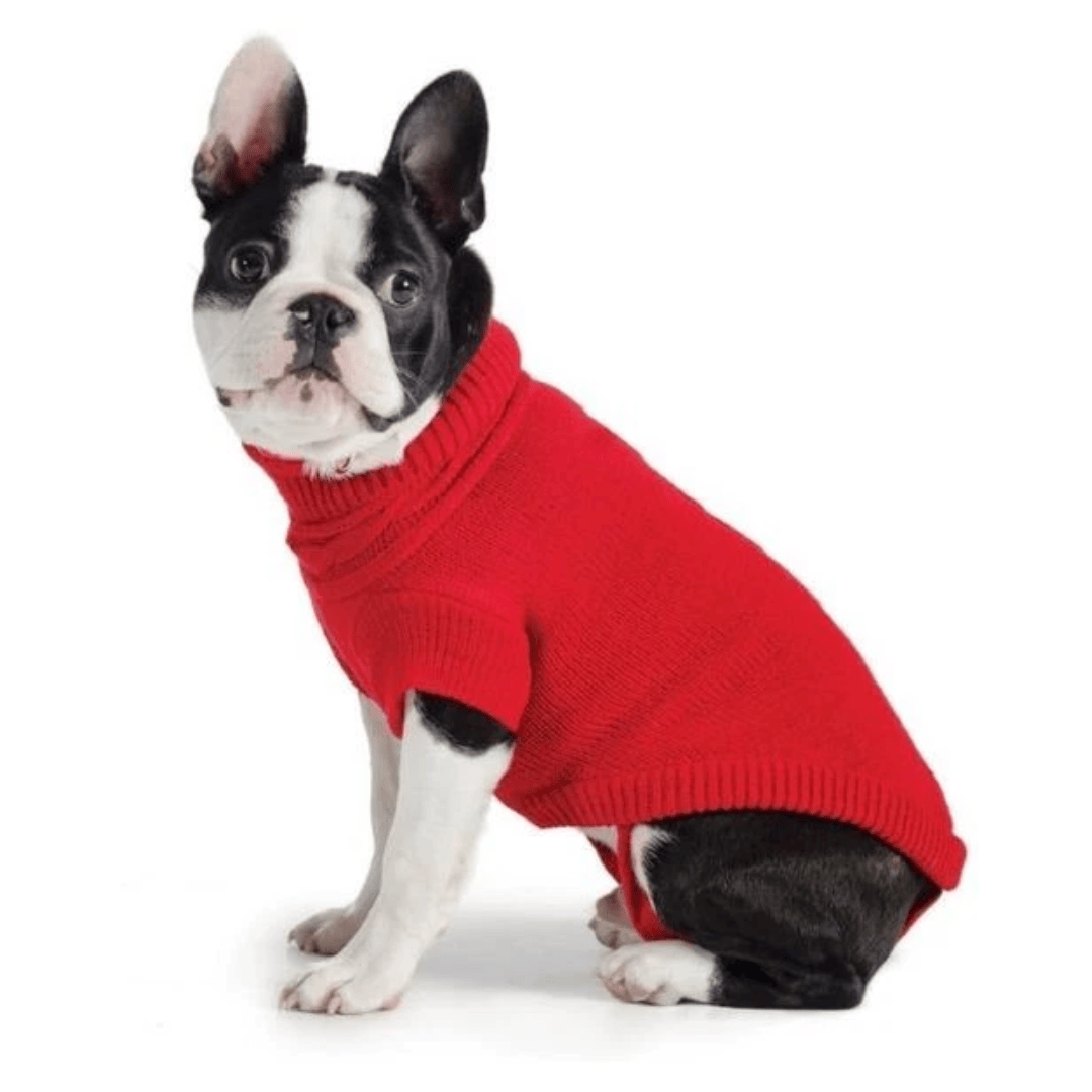 Ancol Cable Knit Jumper Red