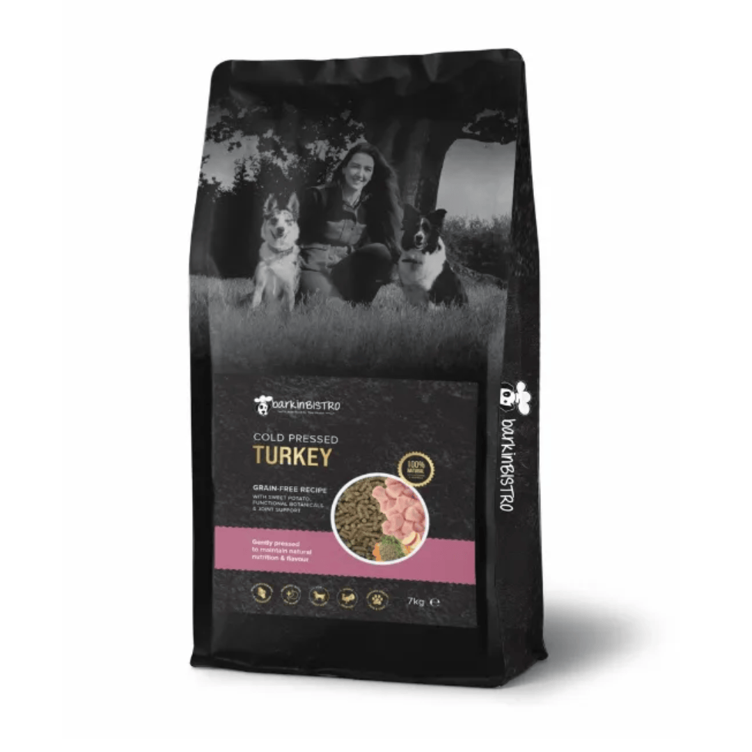 Bag of Barkin Bistro Turkey Cold Pressed Dog Food
