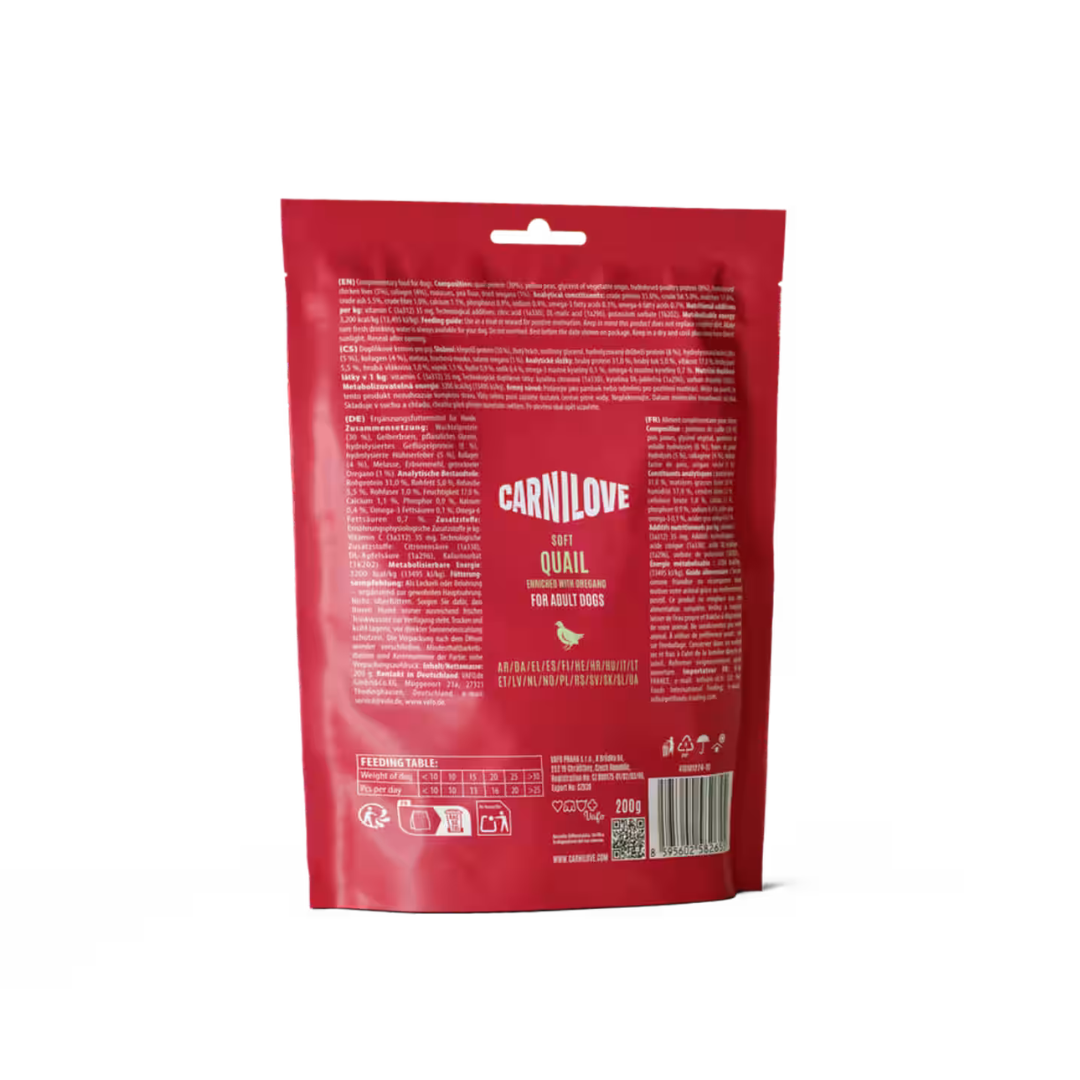 Carnilove Soft Snack Quail & Oregano