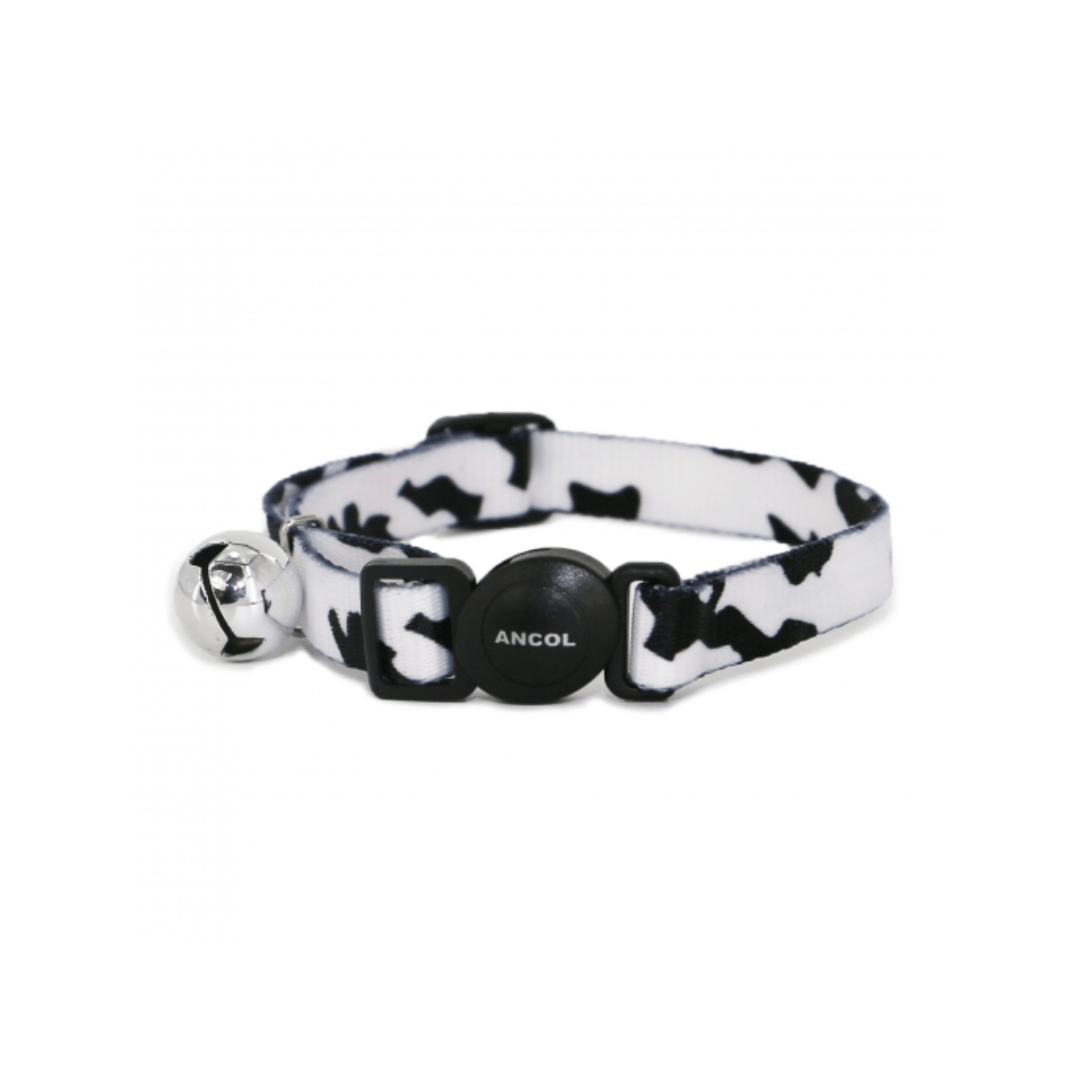 Black and White Camo Safety Cat Collar