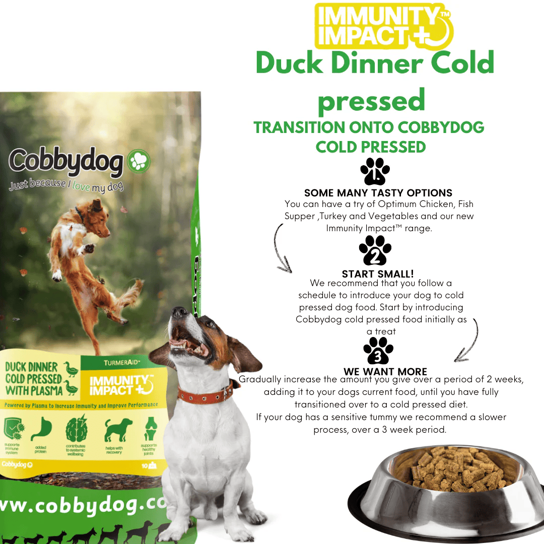 Cobbydog Immunity Impact Duck Dinner Cold Pressed Dog Food