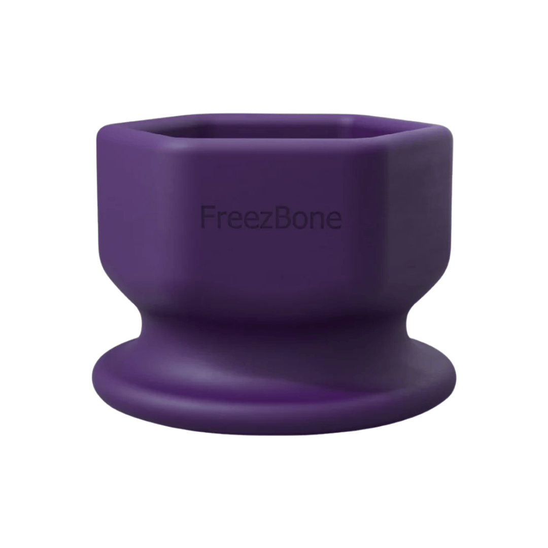 Purple FreezCup Enrichment Toy on a white background