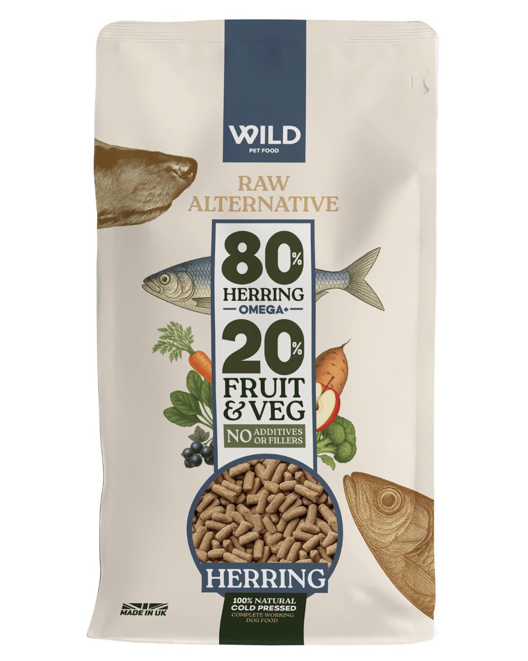 Wild 80:20 Herring Cold Pressed Dog Food