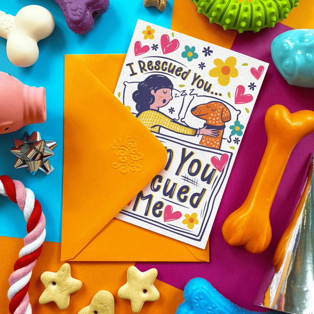 Scoff Paper Edible Cards for Dogs - Rescue Dog