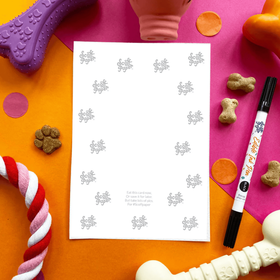 Scoff Paper Edible Cards for Dogs - Happy Birthday Best Dog Ever