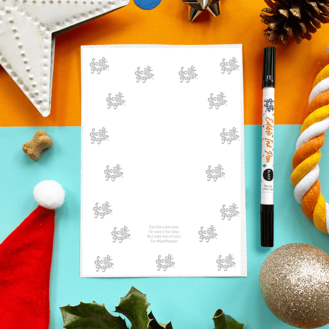 Scoff Paper Edible Christmas Cards for Dogs - Heartbeat