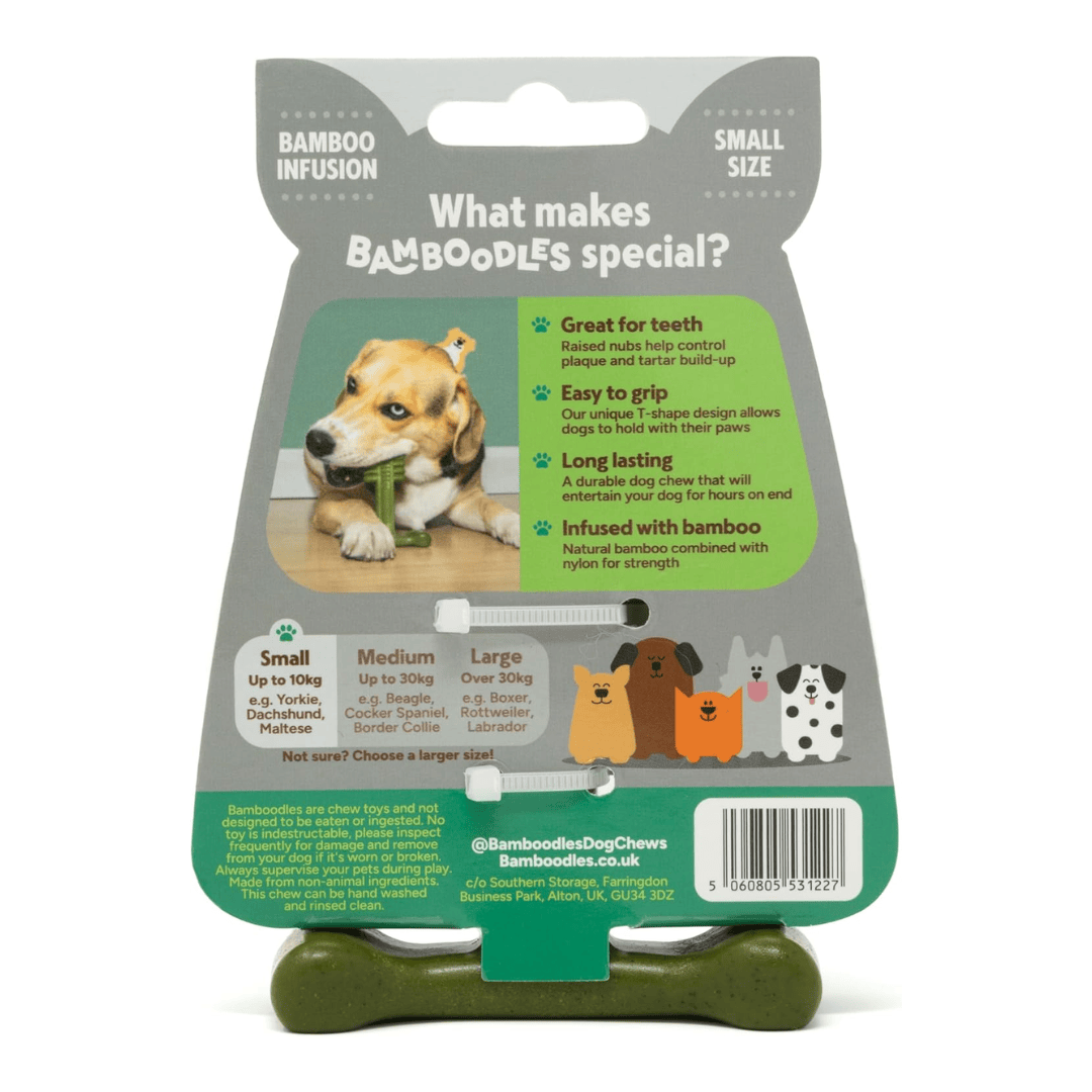 Bamboodles T-Bone Dog Chew - Mint