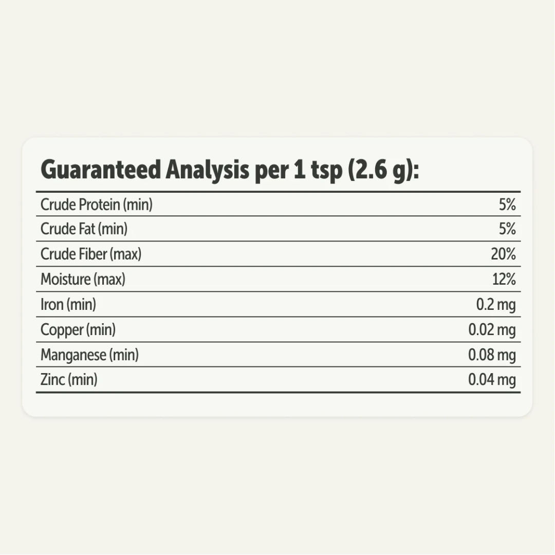 Nutritional analysis of the Four Leaf Rover Red Rover - Organic Berry Blend 76.5g