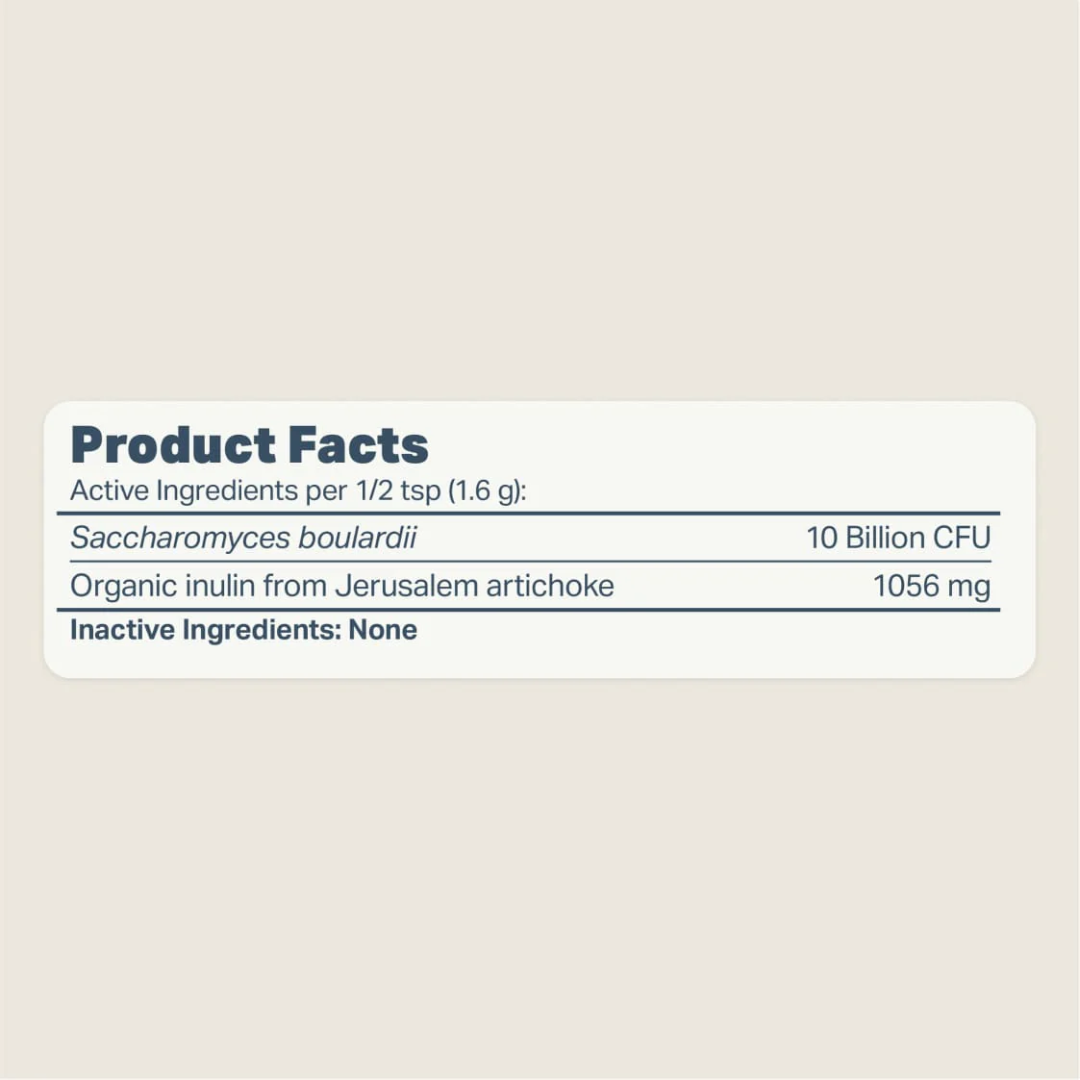 The nutritional analysis of the Four Leaf Rover - Saccharomyces Boulardii Yeast Based Probiotics 46.7g