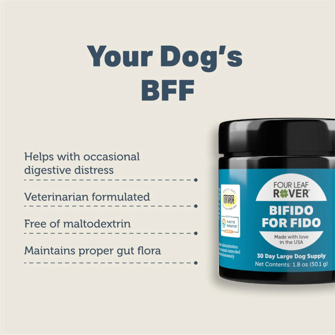 The key benefits of the Four Leaf Rover - Bifido for Fido - Probiotics
