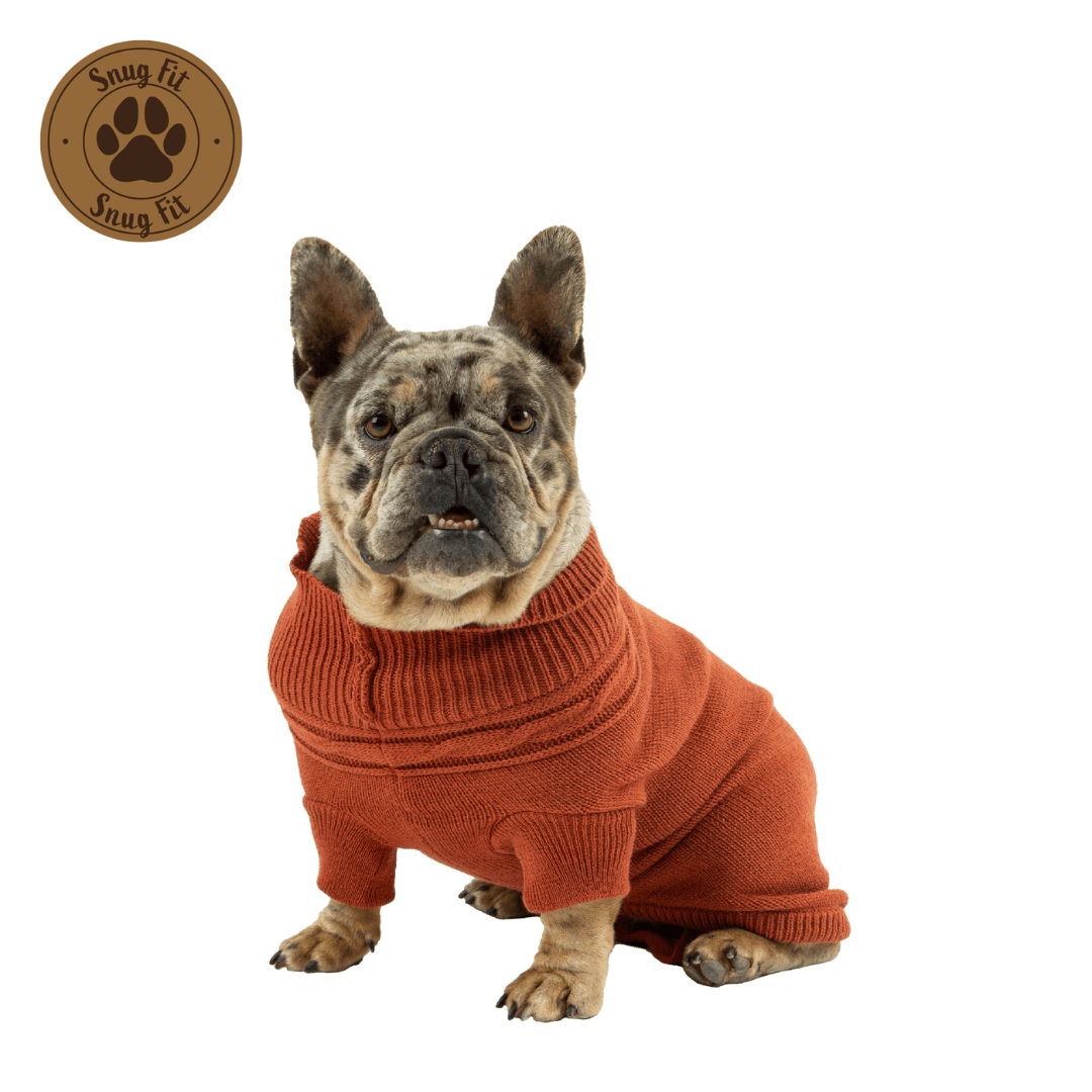 Ancol Cable Knit Jumper Terracotta