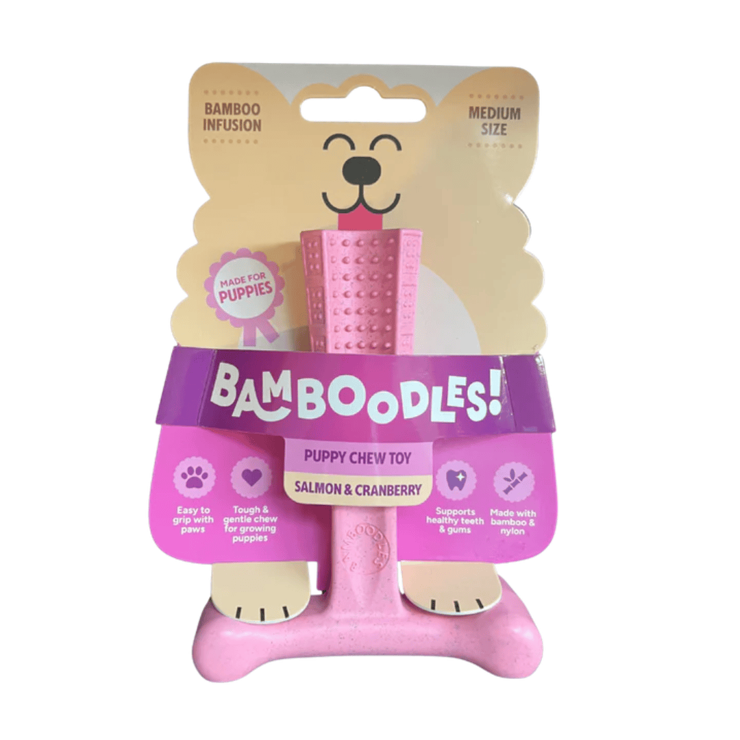 Bamboodles T-Bone Puppy Chew - Salmon & Cranberry