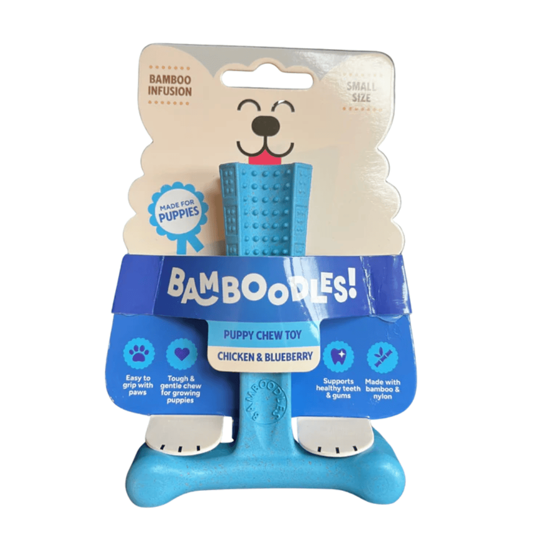 Bamboodles T-Bone Puppy Chew - Chicken & Blueberry