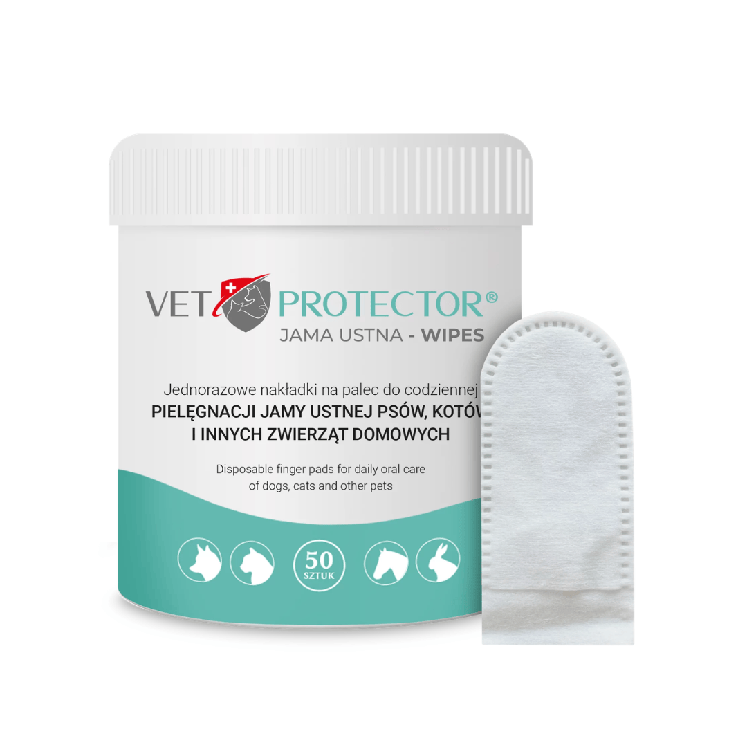 Vet Protector Oral Cavity Wipes for Pets - 50 pieces