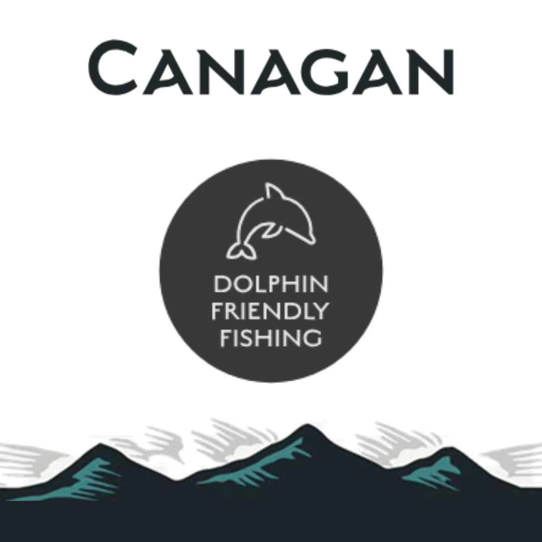 Canagan's Dolphin Friendly Fishing promise made on all their tuna products.