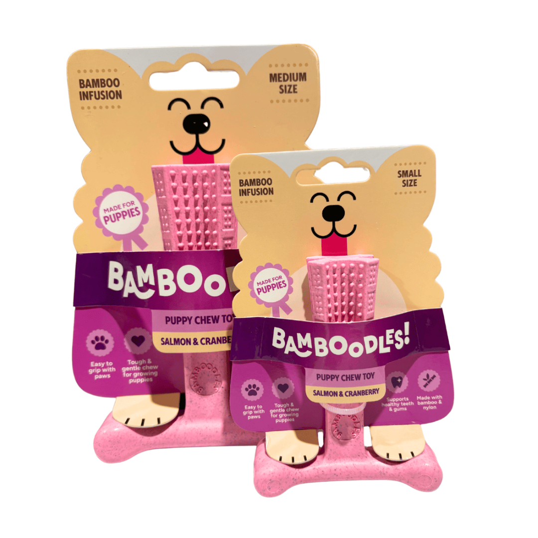 Bamboodles T-Bone Puppy Chew - Salmon & Cranberry