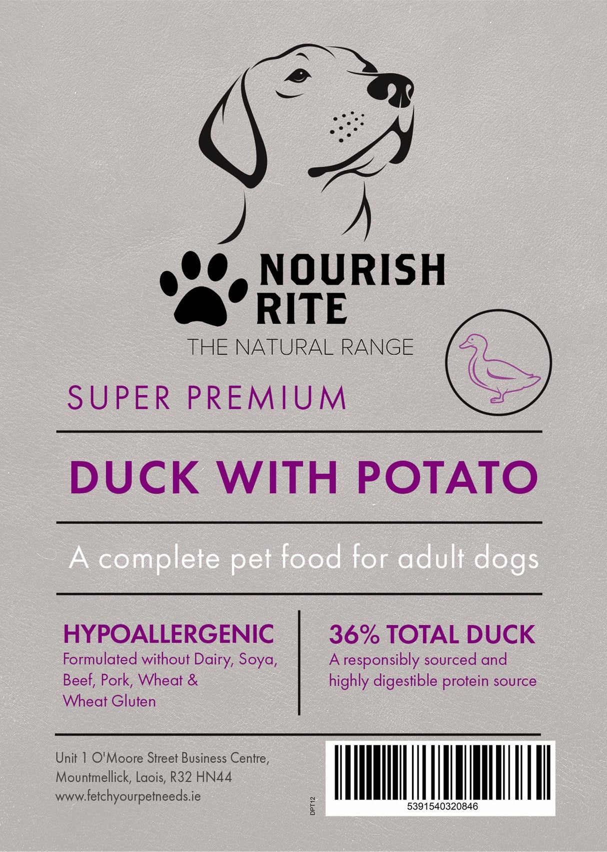 Nourish Rite Premium Adult Duck and Potato