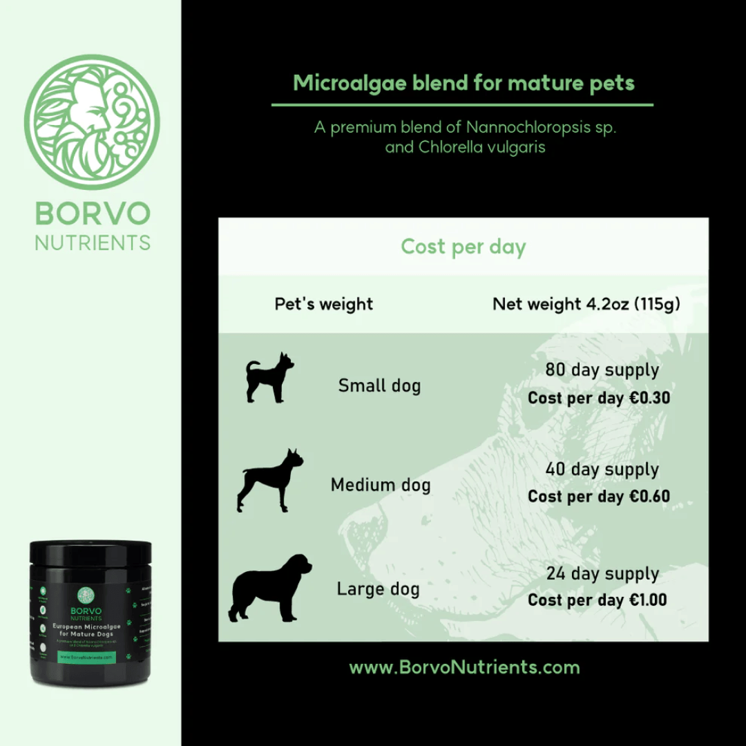 MicroAlgae for Mature Dogs - Borvo Nutrients