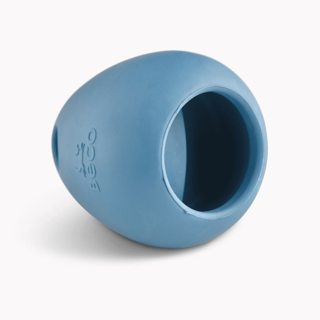 Bottom view of a Beco Boredom Buster dog enrichment toy.