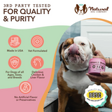 Some great reasons why the Natural Dog Company is a good and trusted product - eg: vet formulated s one listed