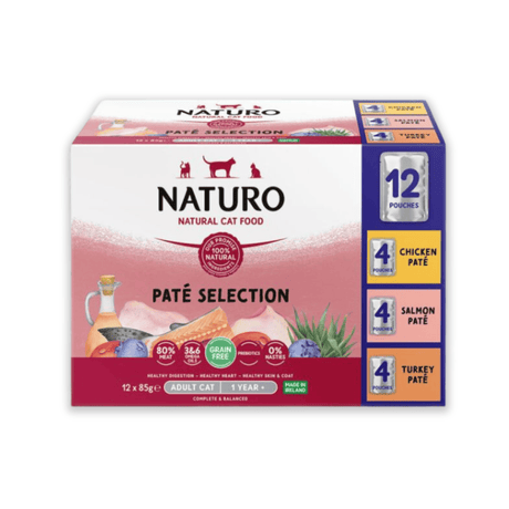 Box of Naturo Grain Free Cat Pate Selection