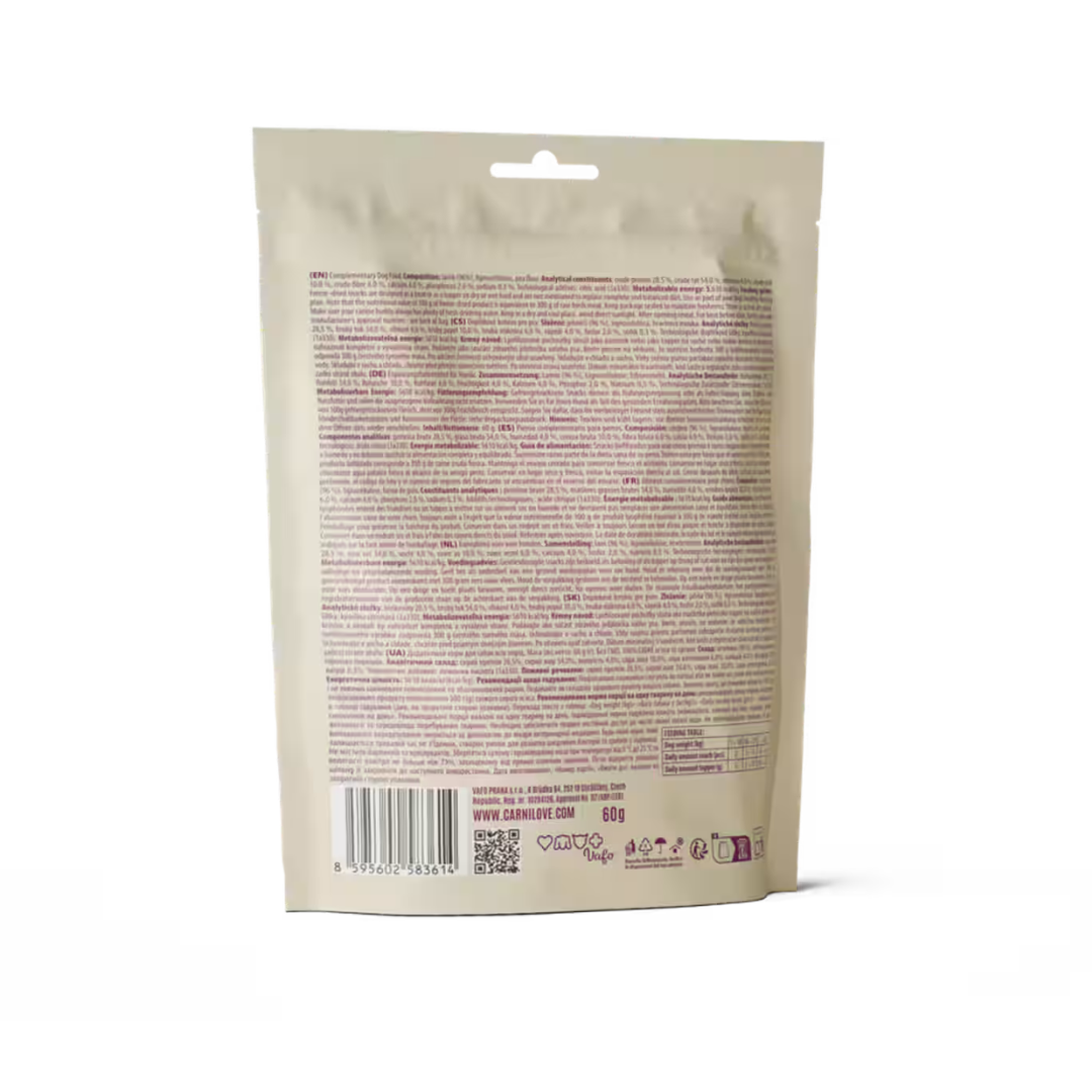 Carnilove Lamb Freeze-Dried Raw Dog Treats