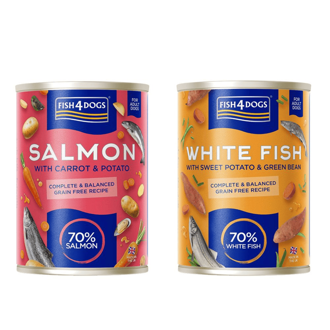 Fish 4 Dogs Wet Dog Food Variety Pack | 6 Tins