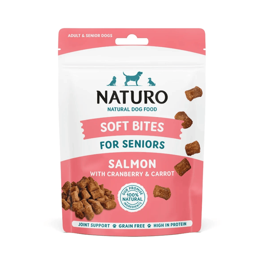 Naturo Senior Dog Salmon Soft Bite Treats
