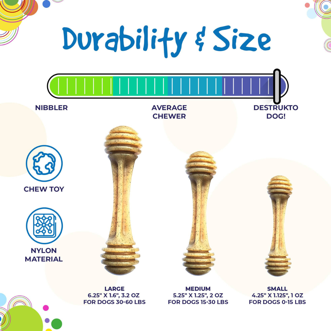 SodaPup Honey Bone Double Ended Toy For Dogs